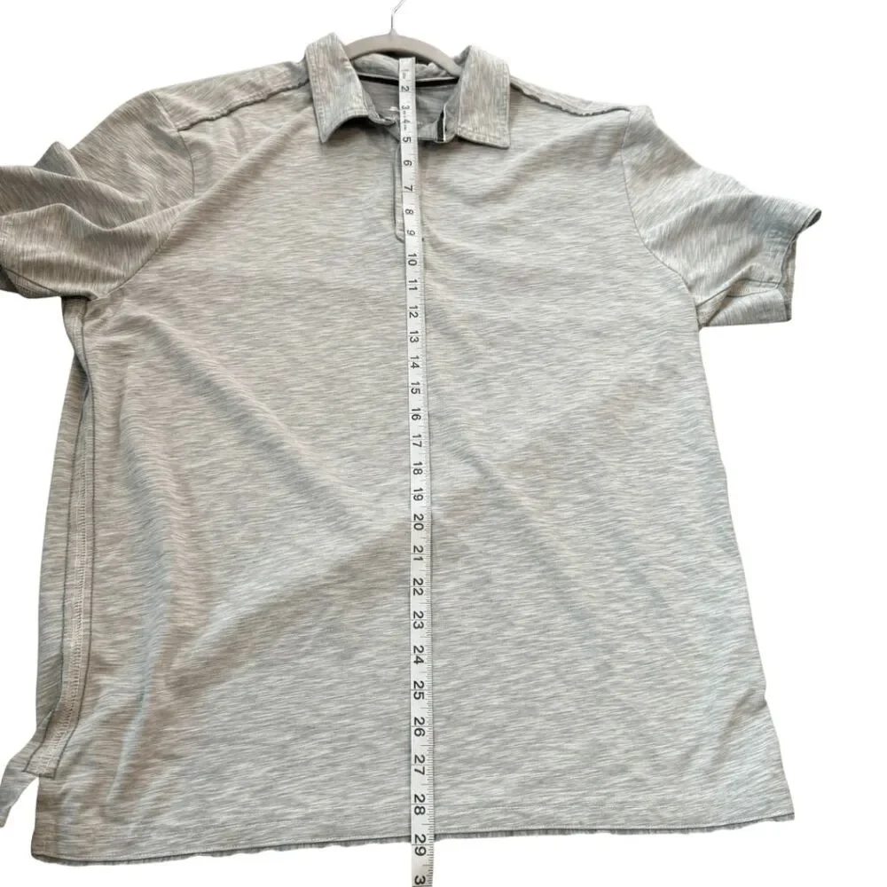 Tommy Bahama Men's IslandZone Fray Day Harbor Polo Shirt Heather Gray Size Large